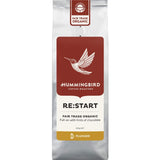 Hummingbird Fair Trade Organic Fresh Plunger Grind Coffee showcases a medium roast with nutty and chocolaty notes, ethically sourced.