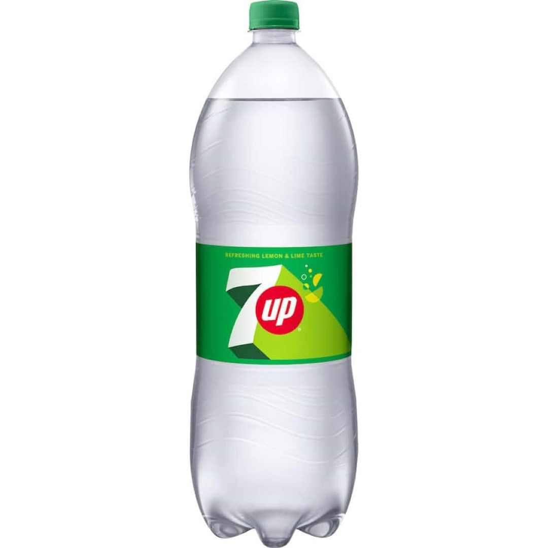 A can of 7up Soft Drink, showcasing its bright branding and classic lemon-lime flavor in a bubbly, refreshing beverage.