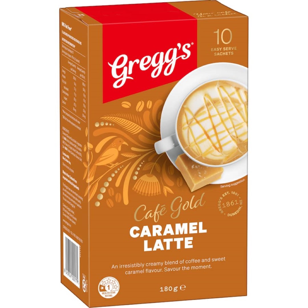 Greggs Café Gold Caramel Latte 10 Sachets