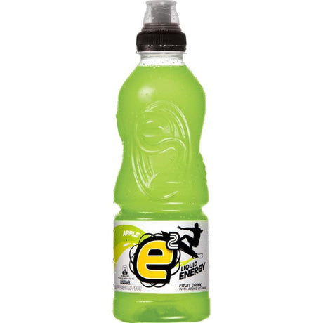 E2 Sports Drink Apple Crush: Refreshing, non-carbonated beverage packed with vitamins and delicious apple flavor for hydration and energy.