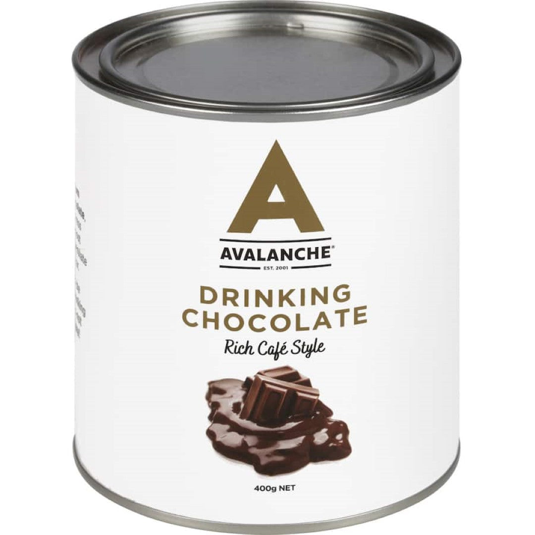 Luxurious Avalanche Drinking Chocolate Divine, crafted from premium cocoa for a rich, velvety hot chocolate experience.