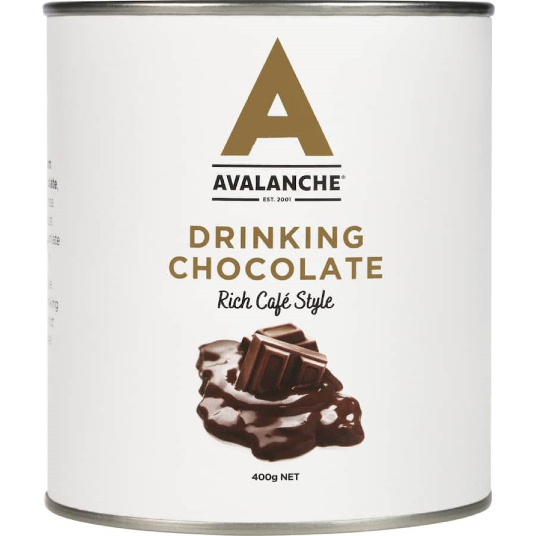 Luxurious Avalanche Drinking Chocolate Divine, a rich blend of gourmet cocoa for an indulgent hot chocolate experience.