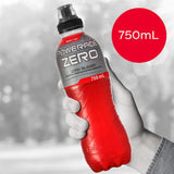 Berry Ice Powerade Zero Sports Drink in a sipper cap bottle, hydrating athletes with zero sugar and essential electrolytes.