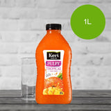 Keri Pulpy Fruit Drink Tropical: A refreshing beverage bursting with tropical fruit flavors and juicy pulp for ultimate enjoyment.