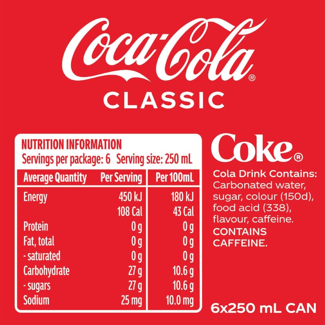 Coca Cola Soft Drink Mini can, perfect for on-the-go refreshment with classic bubbly taste in a compact size.