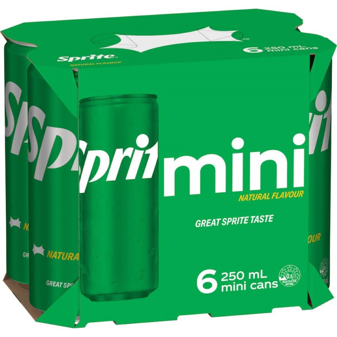 Sprite Lemonade Lemon Lime 250ml cans 6pack