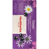 Caffeine-free Healtheries Sleep Herbal Tea featuring chamomile and blackcurrant for restful, calming evenings.