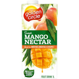 Golden Circle Mango Nectar: Pure, vibrant mango flavor with no artificial additives, perfect for smoothies, desserts, and marinades.