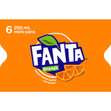 Bright orange Fanta Soft Drink in a can, showcasing its bubbly and fruity flavor for refreshing enjoyment anytime.