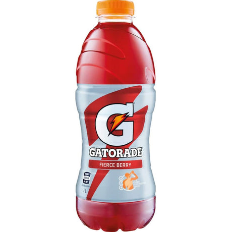 Gatorade Sports Drink Fierce Berry features a vibrant berry flavor packed with electrolytes for optimal hydration and energy.