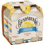 Fizzy Bundaberg lemonade in a 375ml bottle, crafted with real lemons for a refreshing, zesty flavor.