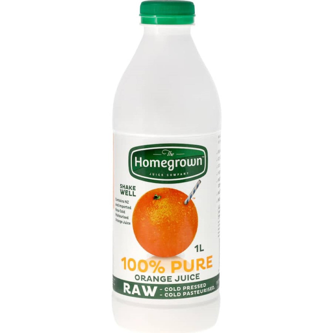 A bottle of Smartfox NZ 100% Pure Orange Juice, fresh and nutrient-rich, packed with vitamin C and free from additives.