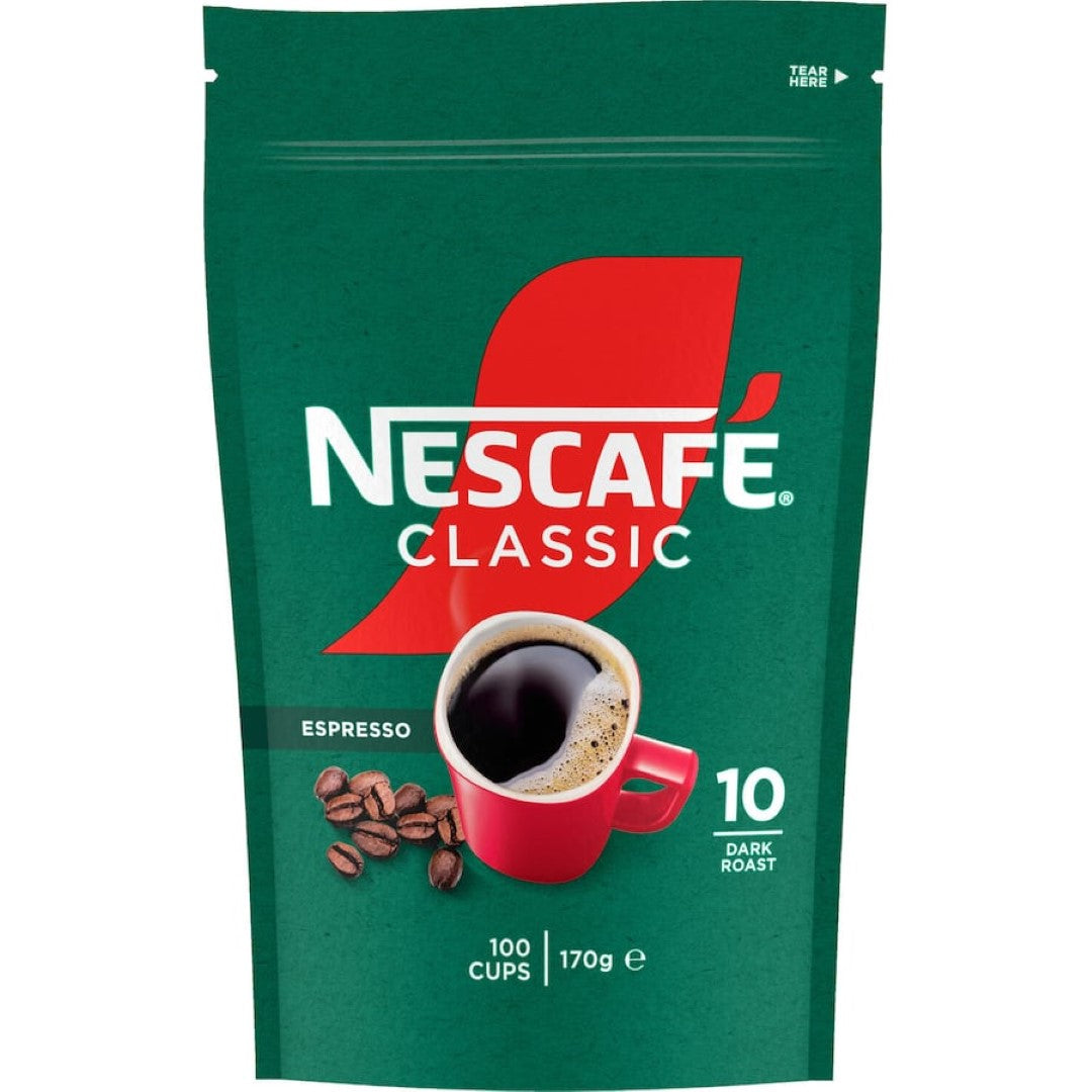 Nescafé Classic Espresso Instant Coffee  Pouch 170g