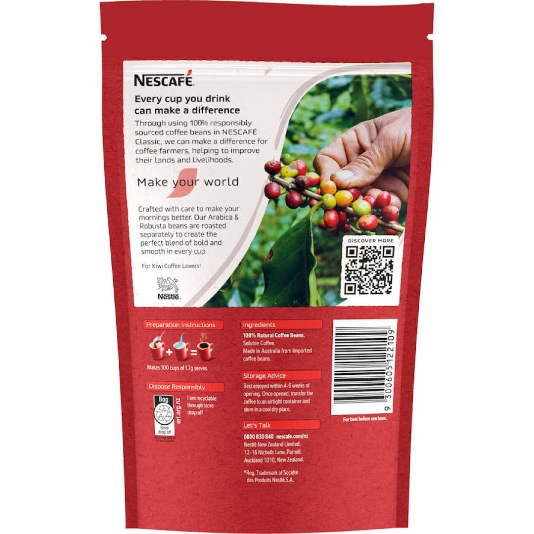 Nescafé Classic Instant Coffee  Pouch 170g