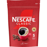 A jar of Nescafe Coffee Classic featuring a blend of Arabica and Robusta beans for a rich, bold flavor and aroma.