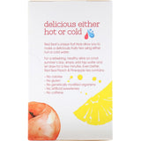 Brightly colored Red Seal Fruit Tea featuring peach and pineapple, 99.9% sugar-free, perfect for hot or cold brewing.