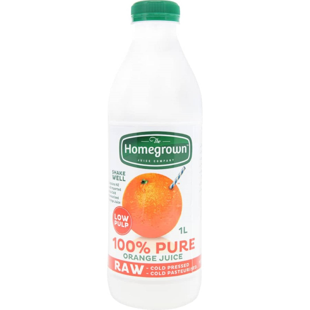 Refreshing low pulp orange juice in eco-friendly packaging, made from sun-ripened oranges for a smooth, vibrant taste.