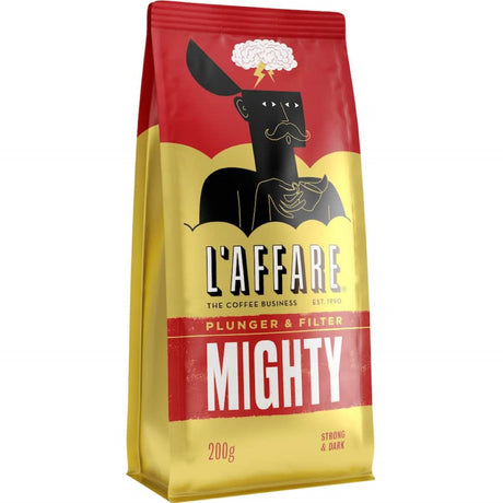 L'affare Mighty Plunger & Filter Grind, a durable coffee tool for rich flavor extraction and smoother brews with less sediment.