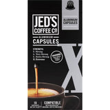 Jed's Coffee Capsules X Extreme: Bold dark roast coffee capsules in aluminum, perfect for a rich espresso experience.