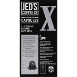 Jed's Coffee Capsules X Extreme - bold, dark 100% ground coffee capsules for a robust flavor, compatible with Nespresso®.