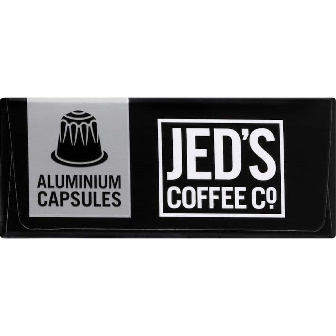 Jed's Coffee Capsules X Extreme in aluminum packaging, delivering an intense, bold coffee experience compatible with Nespresso®.