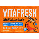 Vitafresh Sachet Drink Mix in orange and mango flavor, low-sugar, vitamin C rich, convenient tear-open packaging.