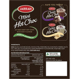 Sip on Jarrah Hot Chocolate Choc Mint, a luxurious 99% fat-free treat blending rich chocolate and refreshing mint.