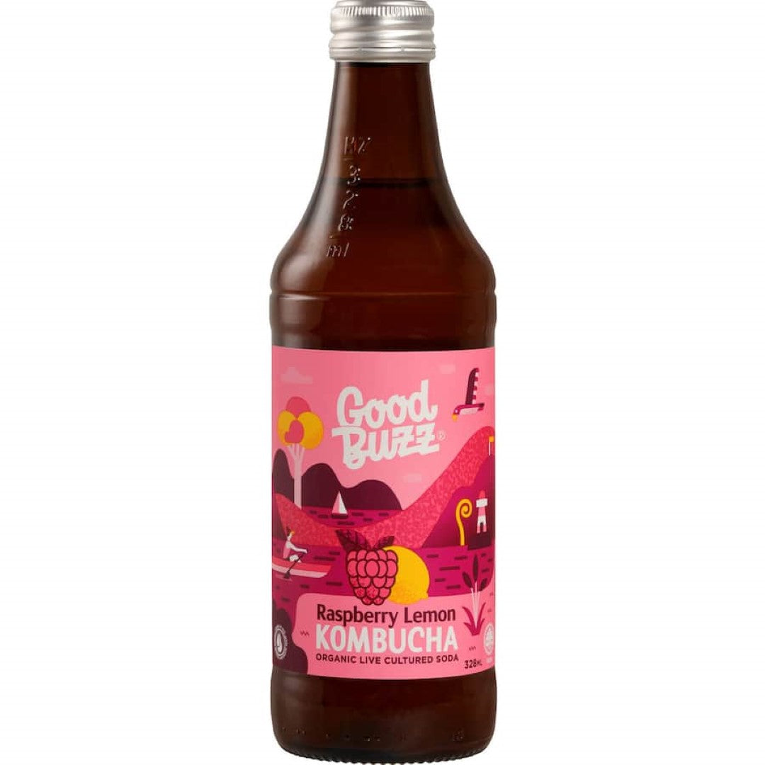 Good Buzz Kombucha Raspberry Lemon