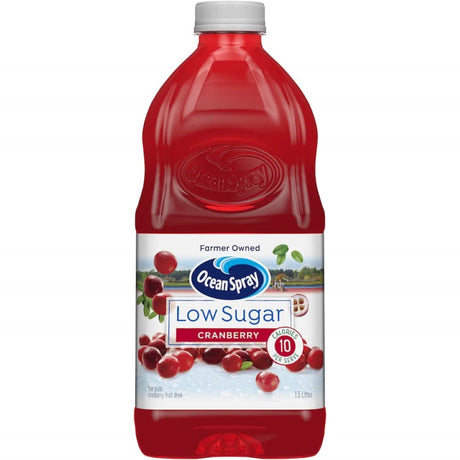 Low-calorie Ocean Spray cranberry drink, flavorful and refreshing with no artificial ingredients, perfect for healthy hydration.