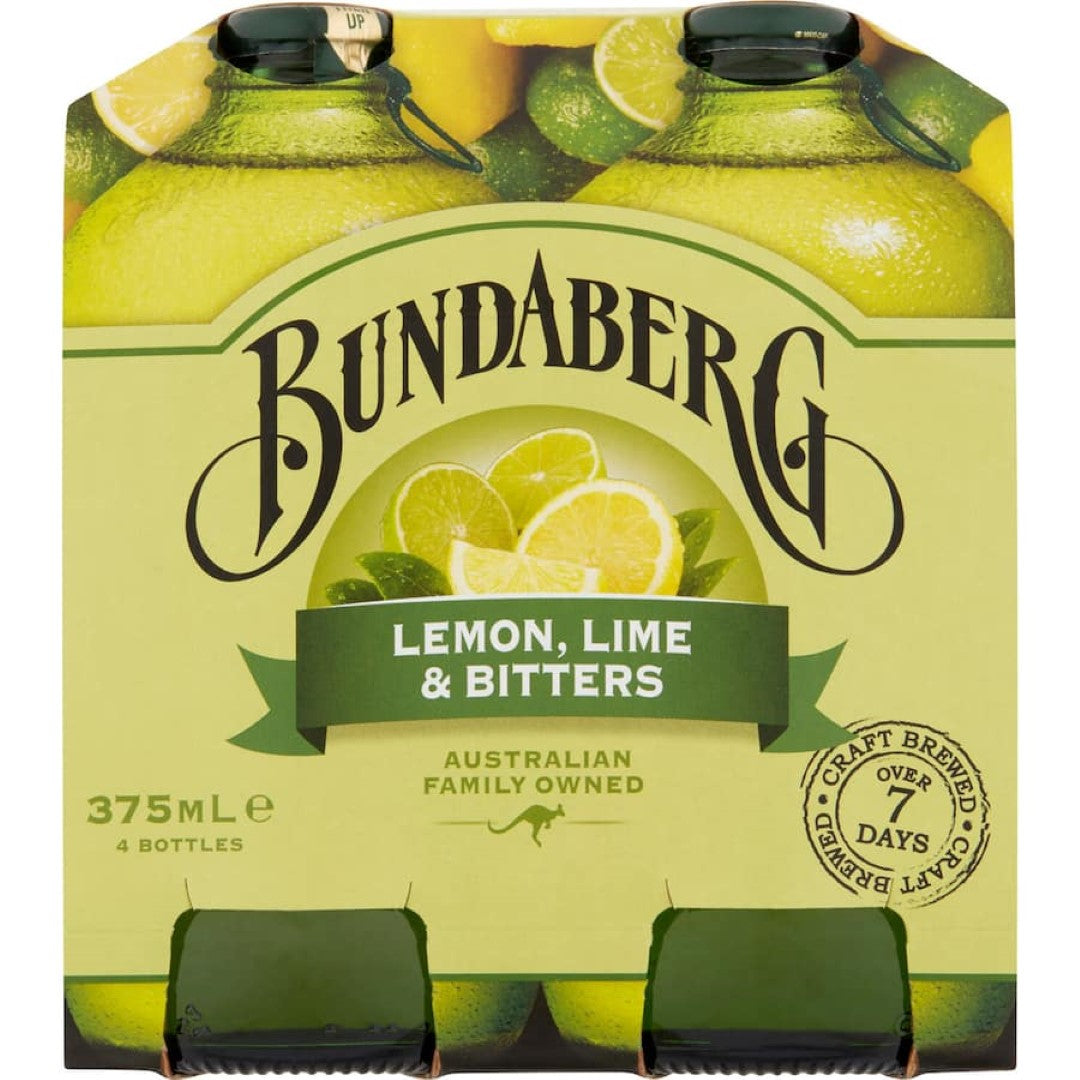 Bundaberg Lemon, Lime & Bitters  375ml bottles 4pack