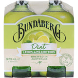 Refreshing Bundaberg Lemon, Lime & Bitters Diet in a bottle, featuring real ingredients for a guilt-free, flavorful drink.