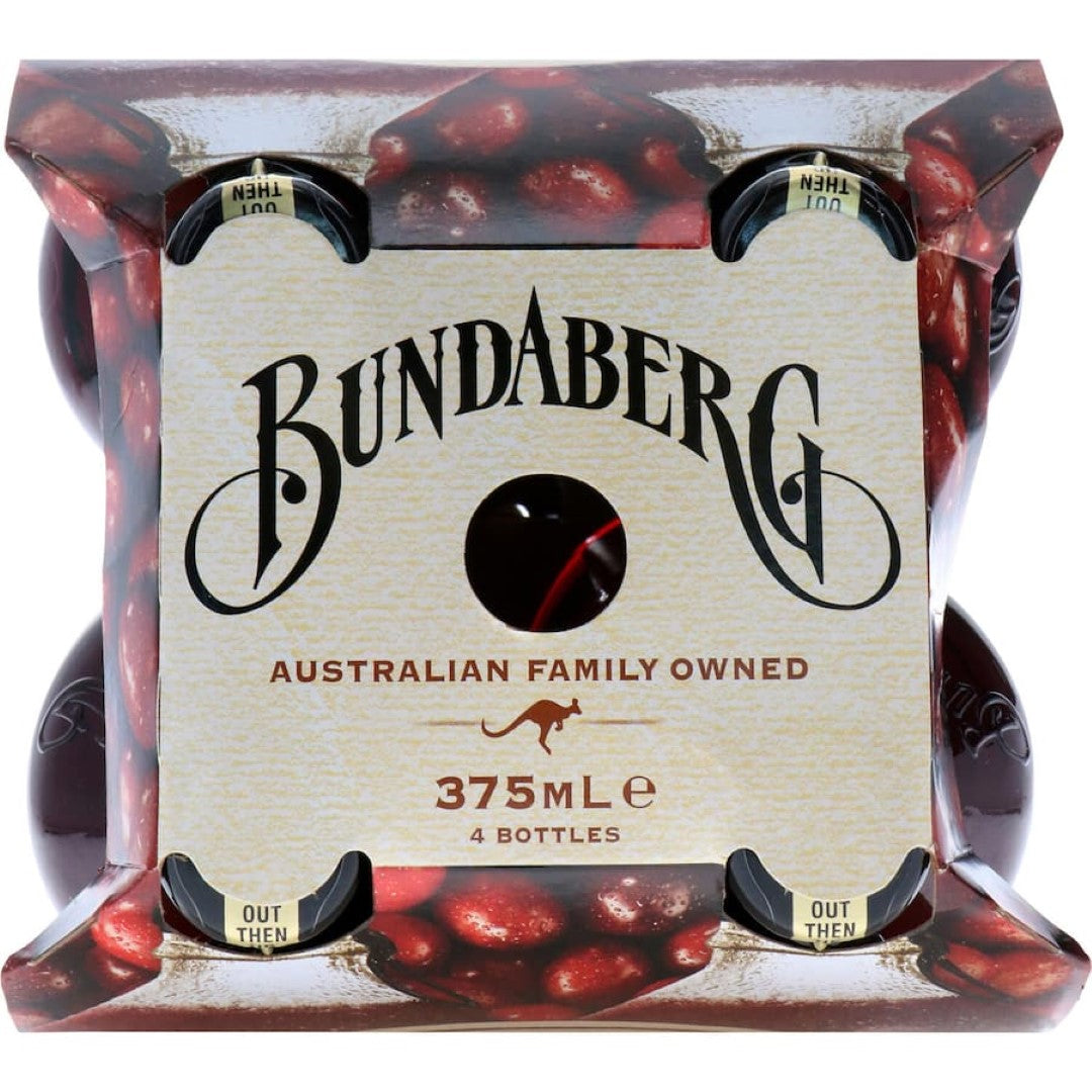 Bundaberg Burgundee Creaming Soda in a bottle, showcasing its creamy, red grape flavor for a nostalgic refreshment experience.