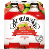 Sparkling guava soft drink with real fruit pieces, crafted over 2 days for a refreshing, fruity experience.