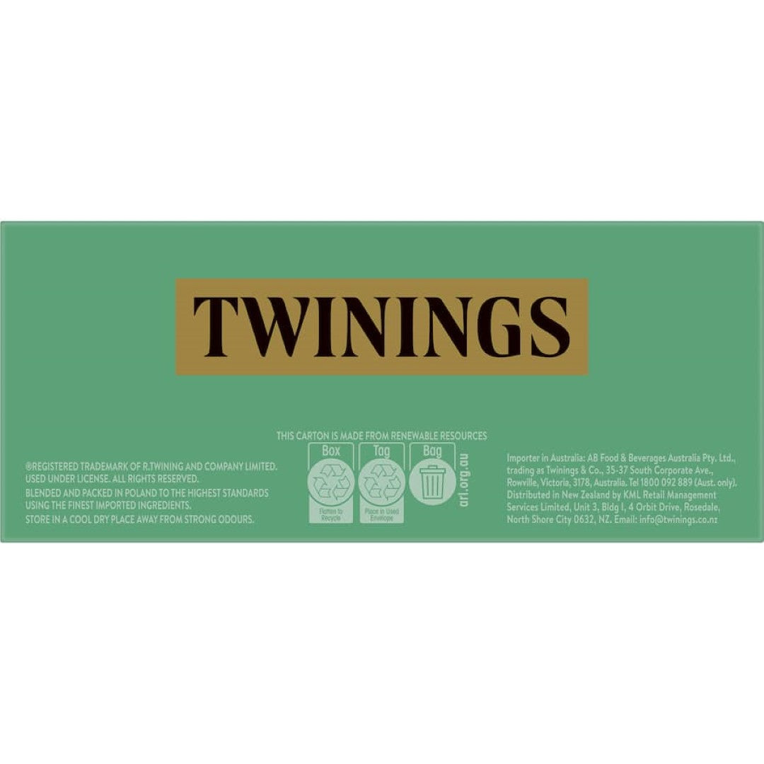 Twinings Herbal Tea Pure Peppermint, a refreshing caffeine-free blend made from aromatic peppermint leaves.