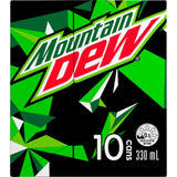 Refreshing Mountain Dew soft drink, zesty citrus flavor with a caffeine kick, perfect for any occasion.