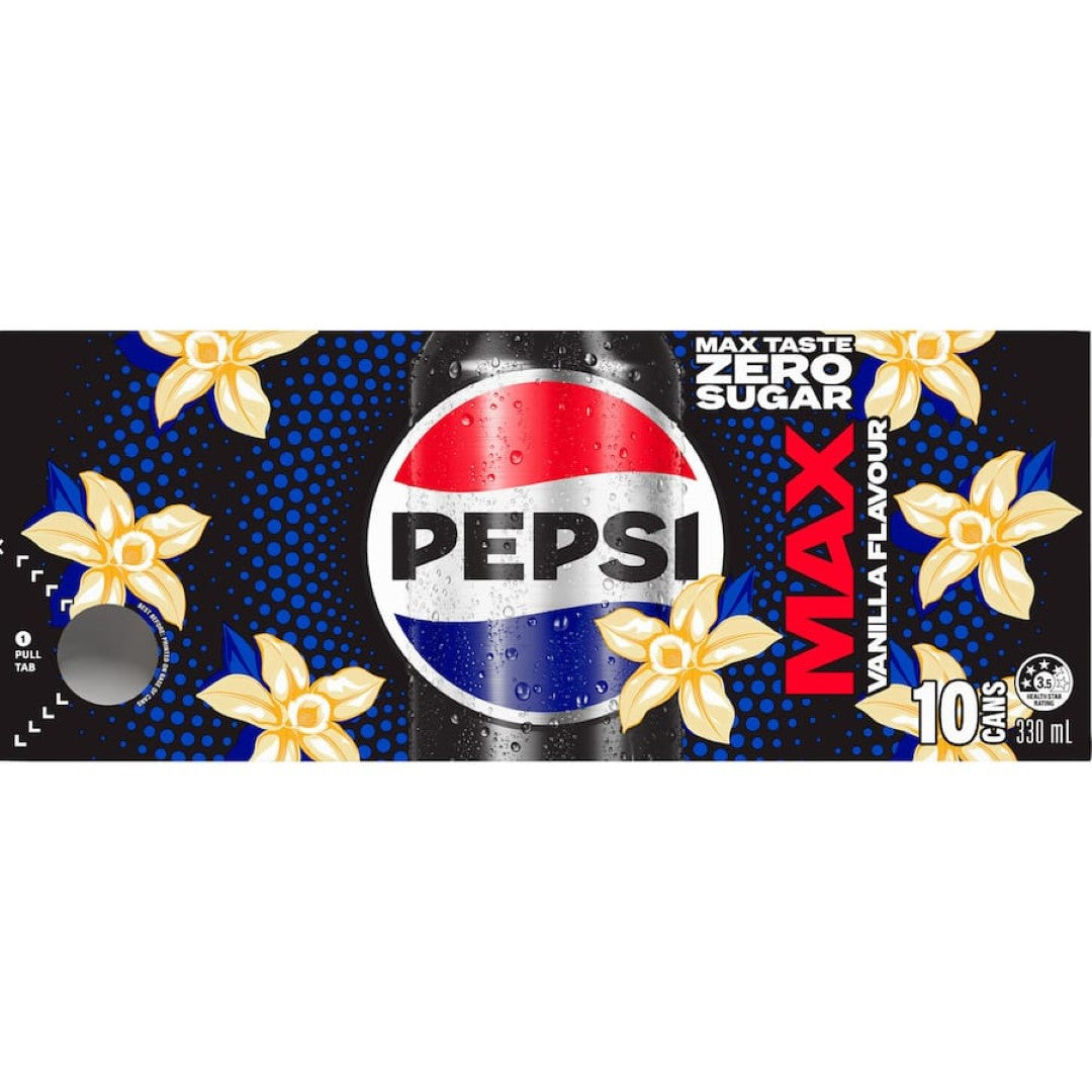 Pepsi Max Soft Drink Vanilla 10pack