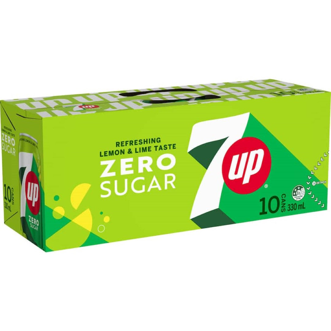 7UP Soft Drink Zero Sugar offers a refreshing, guilt-free citrus flavor without added sugar for a satisfying fizz.