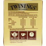 Twinings Chamomile Herbal Tea bags, promoting relaxation and tranquility with soothing, floral flavors and aroma.