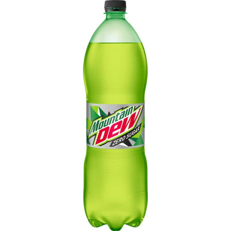 Citrus-flavored Mountain Dew No Sugar soft drink, delivering refreshing taste with zero calories and no artificial colors.