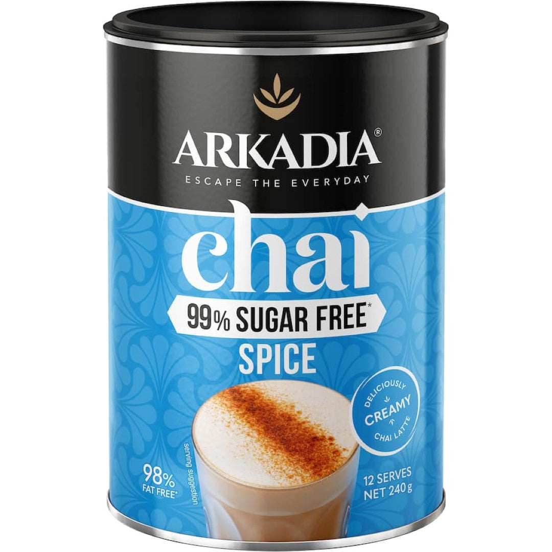 Arkadia Chai Tea 99% Sugar Free: A flavorful, guilt-free chai made with natural ingredients and aromatic spices, perfect for tea lovers.