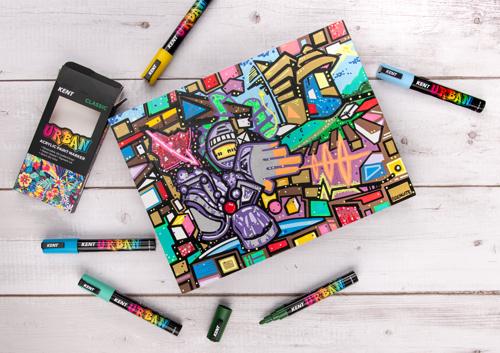 Kent Urban Acrylic Paint Marker Sets Medium - Classic Pack 8