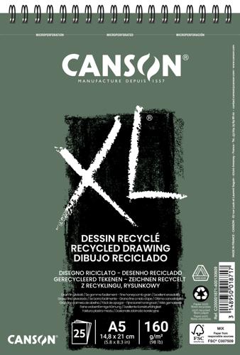 Canson XL Dessin Recycle Pads - A5 160gsm 20sht Spiral