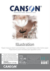 Canson Illustration Extra Smooth Pads - 200gsm A3 12sht