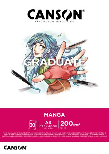 Canson Graduate Manga Pads - 200gsm A3 30sht