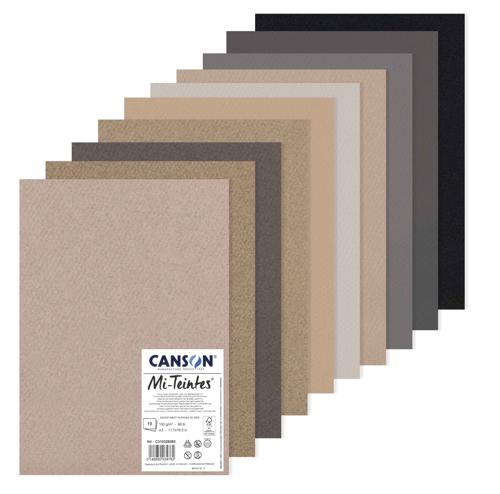 Canson Mi-Teintes Tonal Paper Packs - Cool Tones A3 20sht