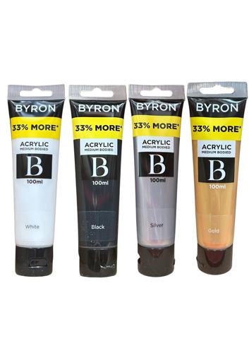Byron Acrylic 100ml Bonus - Black 100ml