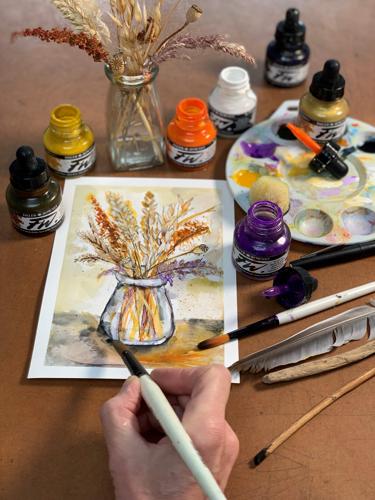 Daler Rowney FW Acrylic Ink 29.5ml - Olive Green