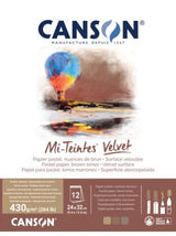 Canson Mi-Teintes Velvet Pads - Cream White 24 X 32cm