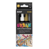 Kent Urban Acrylic Paint Marker Sets Fine - Icon Pack 4