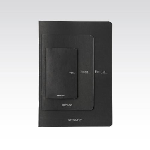 Fabriano Ecoqua Original Stapled - 90gsm Blank A5 Anthracite 40 Sheets